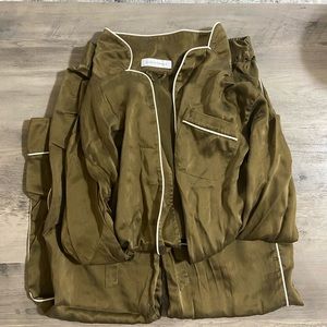 Olivia von Halle Coco Silk Satin Pajama set